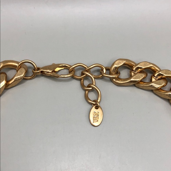 Zara chunky chain statement style trendy necklace single strand. - Picture 3 of 5